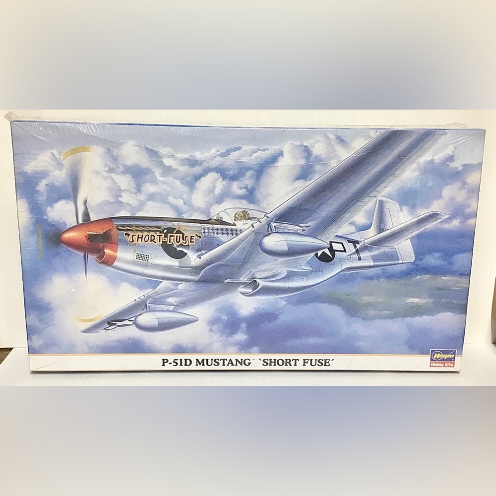 Factory Sealed Hasegawa P-51D Mustang ‘Short Fuse’ Model Airplane Kit